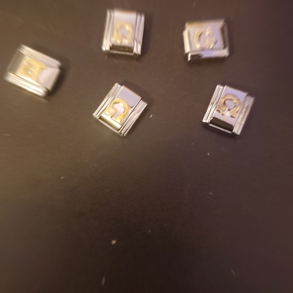 Jaltex Inc charms SS 14Kt Gold letter G & B - Picture 8 of 8